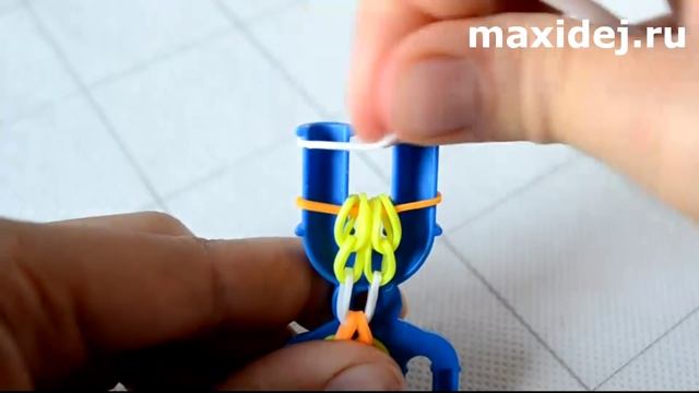 Браслет из резинок НАДЕЖДА на рогатке Очень простой! смотреть онлайн