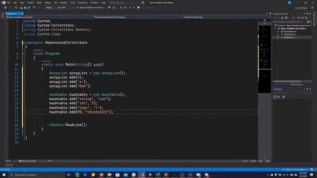 Learning C# - Deprecated Collections смотреть онлайн