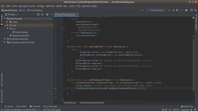 Java: append text to a file смотреть онлайн