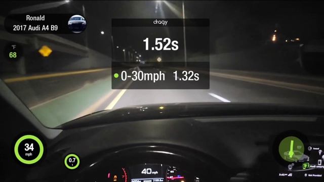 Audi A4 B9 0-60 mph in 3.80 seconds with incline Integrated Engineering ECU Stage 2 @ 93 oct смотреть онлайн