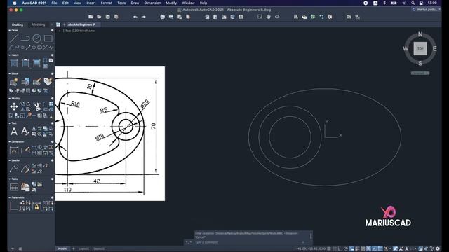 AutoCAD 2021 | For Absolute Beginners | No Knowledge Needed | Exercise 5 смотреть онлайн