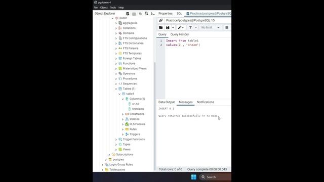 Insert Values in Table | Database PostgreSQL | #postgresql @Grow24Tech смотреть онлайн