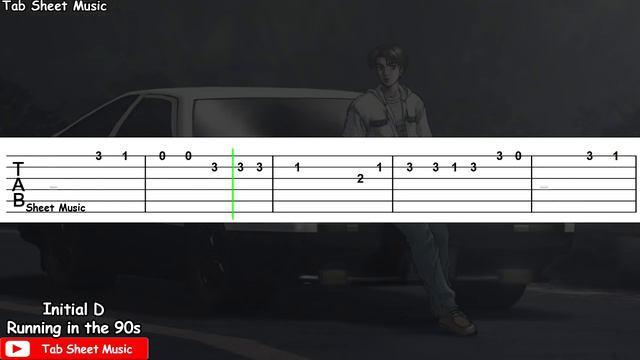 Initial D - Running In The 90s Guitar Tutorial