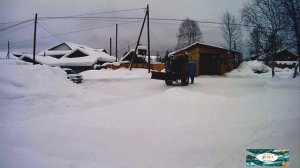 Чистим снег на Т 25 задненавесным отвалом
