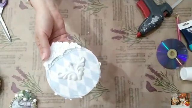 Новогодний подвес из старого музыкального диска. смотреть онлайн