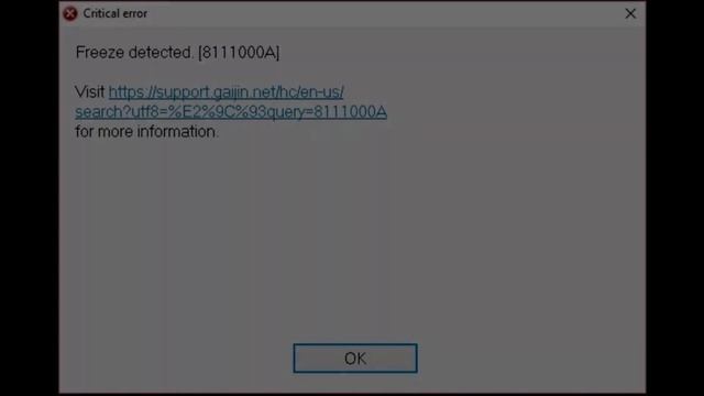 War Thunder ошибка 8111000 А Решено. Error 8111000A: Freeze Detected. смотреть онлайн