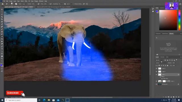 Adobe Photoshop 2022 ,, EPhotoshop , Pro Elephant Effect - Photoshop Tutorial | Glowing Effe, Prof смотреть онлайн