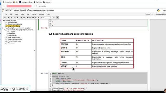 Python Logging смотреть онлайн