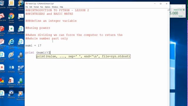 An Introduction to Python - Lesson 2 - INTEGERS and BASIC MATHS смотреть онлайн