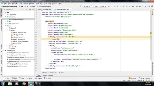 How to remove action bar from specific Activities - Android studio tutorial смотреть онлайн