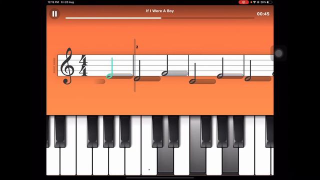 Piano Academy ￼(if I were a boy) Chords and notes￼ смотреть онлайн