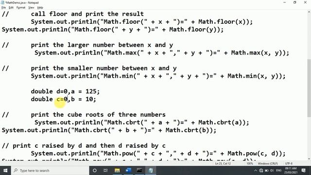 JAVA _STRING,MATH, STRING BUFFER CLASS 25 3 2021 смотреть онлайн