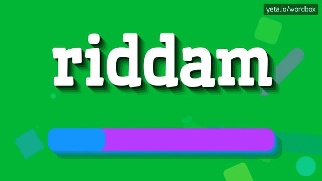 HOW TO PRONOUNCE RIDDAM? #riddam смотреть онлайн