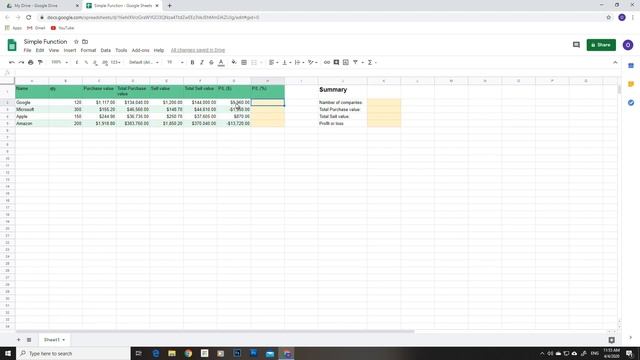 How to use simple functions and mathematical operations in Google Sheets. смотреть онлайн