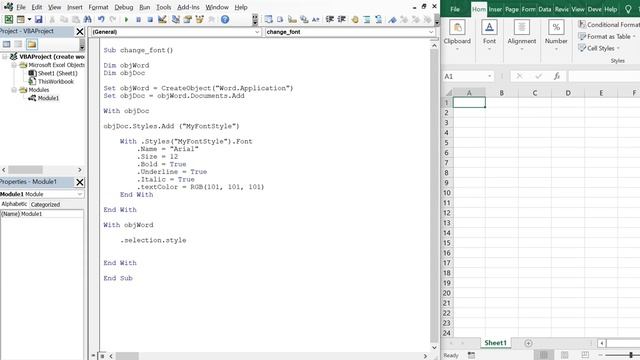 Excel VBA Macro: Create Word Doc & Change Text Style (Font, Size, Bold, Italicize, Underline, Color смотреть онлайн