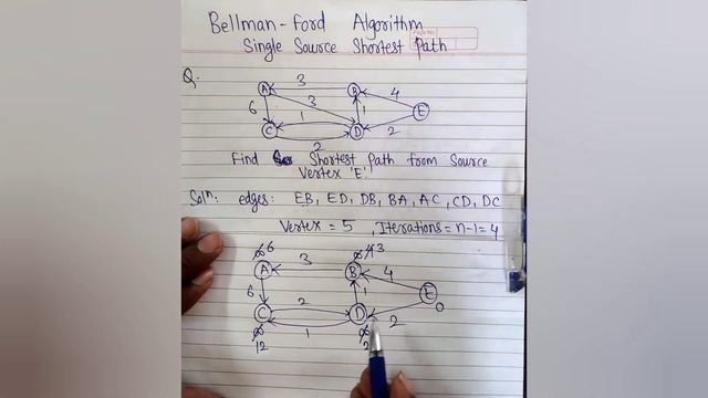 Bellman Ford Algorithm Marathi |Single Source Shortest Path | Dynamic Programming |AOA|DAA |BHISHMA смотреть онлайн