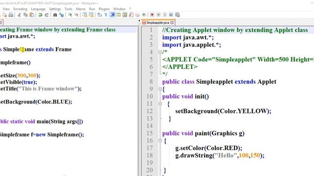 Difference between Frame and Applet смотреть онлайн
