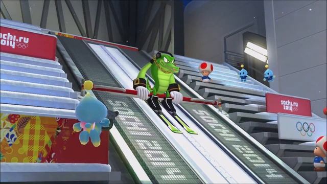 Mario & Sonic at the Sochi 2014 Olympic Winter Games - Ski Jumping Large Hill (All Characters) смотреть онлайн