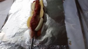 Сочный шашлык в фольге на углях.Такой шашлык понравится всем!