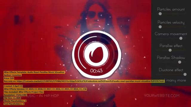 Audio React Parallax Music Visualizer | After Effects Template | VideoHive 23579107 смотреть онлайн