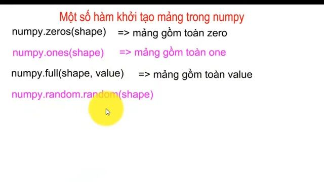 Machine learning | Học máy | Bài 2 (p4): Một số hàm khởi tạo mảng numpy (zeros, ones, full, random) смотреть онлайн