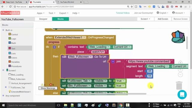 WebView YouTube Fullscreen Fixed Tutorial | AIA File | Thunkable | Appybuilder | Makeroid смотреть онлайн