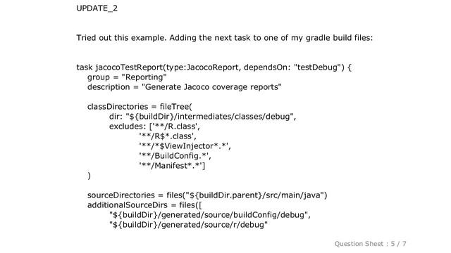 Android : Jacoco and Unit Tests Code Coverage with android-gradle-plugin = 1.1 смотреть онлайн