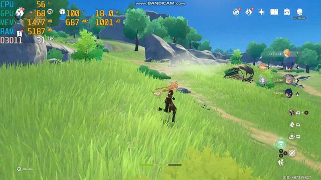 Ryzen 3 7320U\Radeon 610M\Genshin Impact\Gaming Test - Lenovo Ideapad Slim 1 #GameBencH#TestGaming