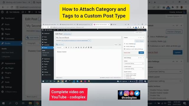 How to Attach Category and Tags to a Custom Post Type? WordPress Tutorial смотреть онлайн