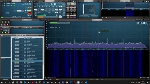 SDR приемник Sdrplay RSP1A (оригинальный) на 20 метровом диапазоне с антенной AMLA150 ( AMLA-150) смотреть онлайн