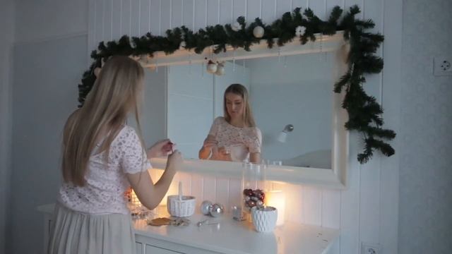 Новогоднее оформление зеркала. Christmas DIY. Декор. смотреть онлайн