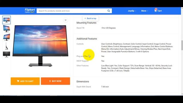 HP 23.8" BACKLIT MONITOR REVIEW & PRICE | смотреть онлайн