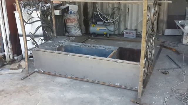 Мангал, как сделать своими руками. Перила, Кованый навес смотреть онлайн