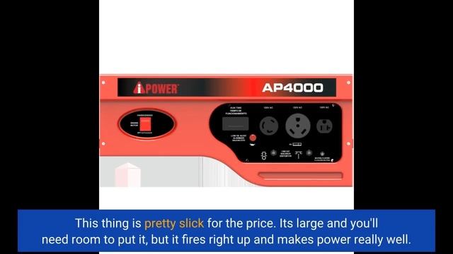 A IPower SUA4000iED 4000 Watt Portable Inverter Generator