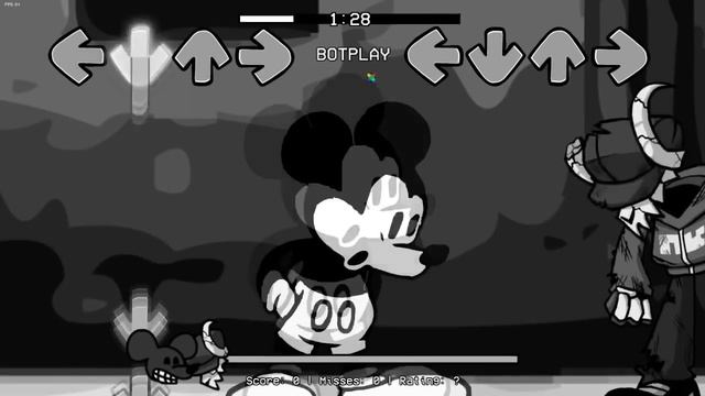 FNF Mickey Mouse vs Tabi [HARD] Sunday Night Suicide Mod HORROR смотреть онлайн