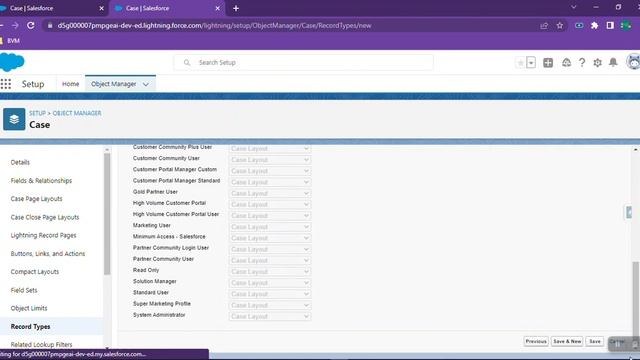 Create case record type and before that create new support process #inSalesforce смотреть онлайн