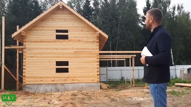 Дом из бруса 6х9. Отзыв заказчика. Проект с мансардой и террасой смотреть онлайн