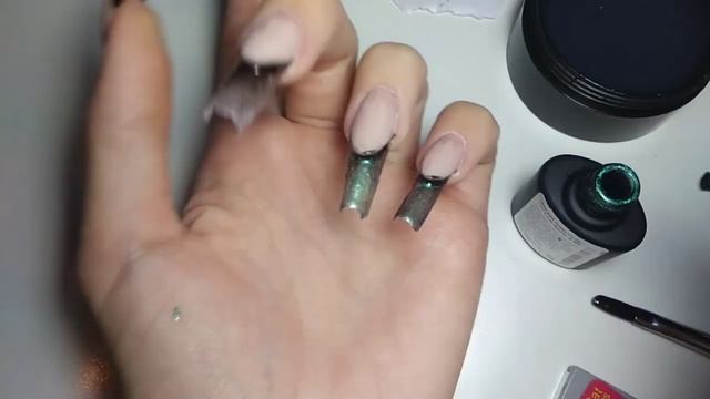 Выкладной френч сама себе ? Наращивание арочных ногтей ❤️ Новогодний маникюр ❄️☃️? смотреть онлайн