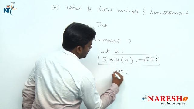 What is Local variable and it's Limitations? | Core Java Interview Questions | Naresh IT смотреть онлайн
