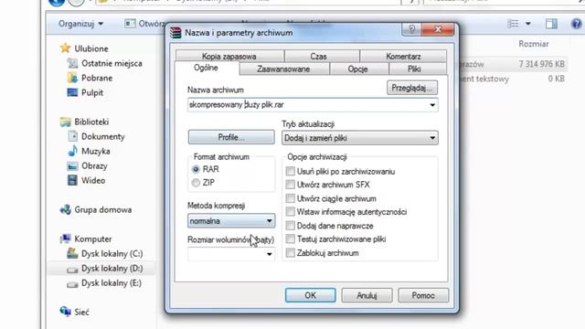 Jak podzielić duży plik na woluminy w WinRAR? смотреть онлайн