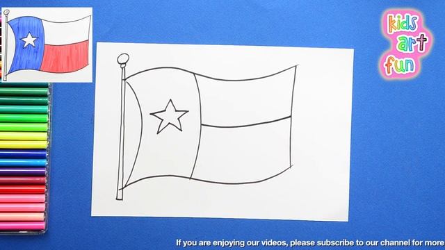How to draw the Flag of Texas State, USA смотреть онлайн
