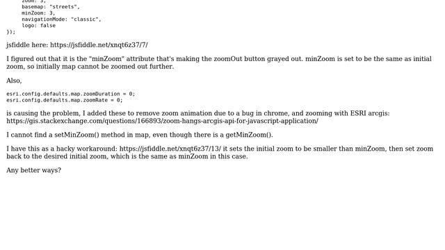 GIS: Zoom out grayed out in ArcGIS API for JavaScript? смотреть онлайн