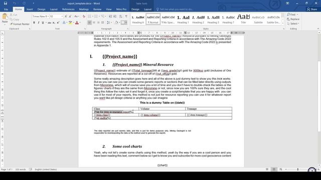 Generate automated Report Documents with Micromine and Python ? смотреть онлайн