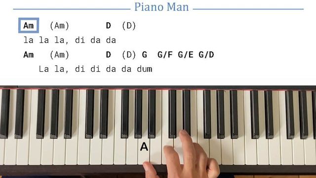 Piano Man in Simple 3 Note Chords смотреть онлайн