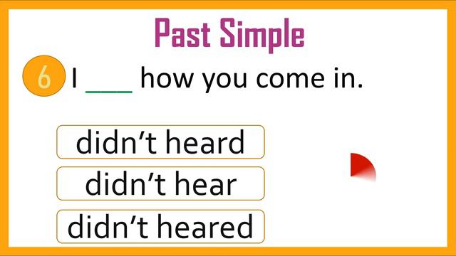 English Past Simple Quiz смотреть онлайн