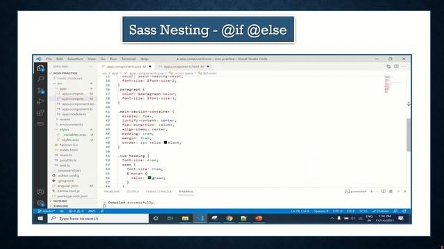 SCSS Tutorial | #6 I SCSS Flow Control with @if and @else | Conditionally Add CSS Property | смотреть онлайн