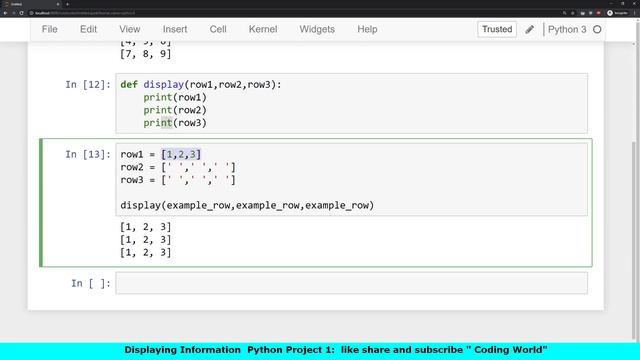 How To Display Data In Python | Display Information Project | Python Project 1 | Coding World смотреть онлайн
