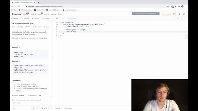 LeetCode 14. Longest Common Prefix смотреть онлайн