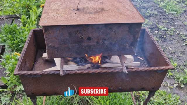 Простой способ домашнего копчения на мангале. смотреть онлайн