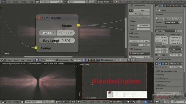 Blender Tutorial I Sun Beams Node LIght Ray Effect смотреть онлайн